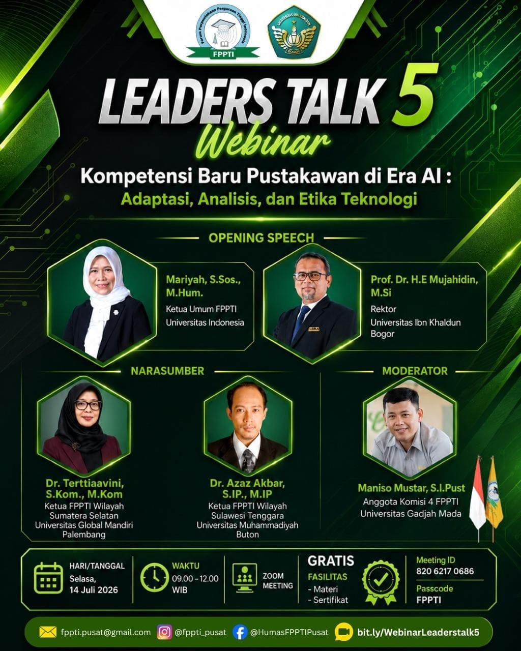 Kepala Perpustakaan Universitas Muhammadiyah Buton  (UM Buton) dan Ketua FPPTI Wilayah Sulawesi Tenggara Berbagi Wawasan dalam Webinar Leaders Talk 5